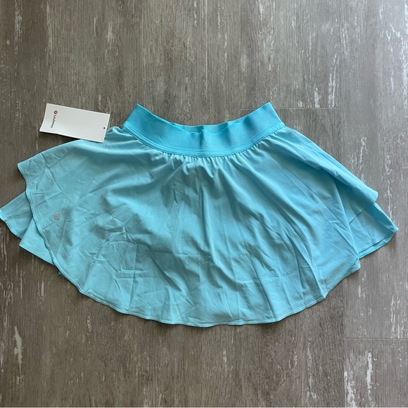 LAST ONE! NWT Lululemon Court Rival High-Rise HR Skirt Long in Cyan Blue - Picture 3 of 7